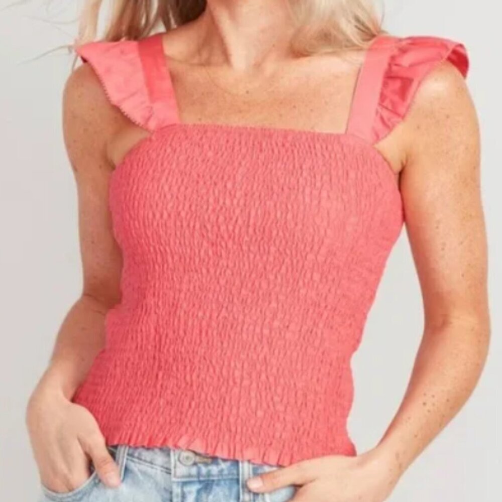 Old Navy Women's Pink Smocked Top XS